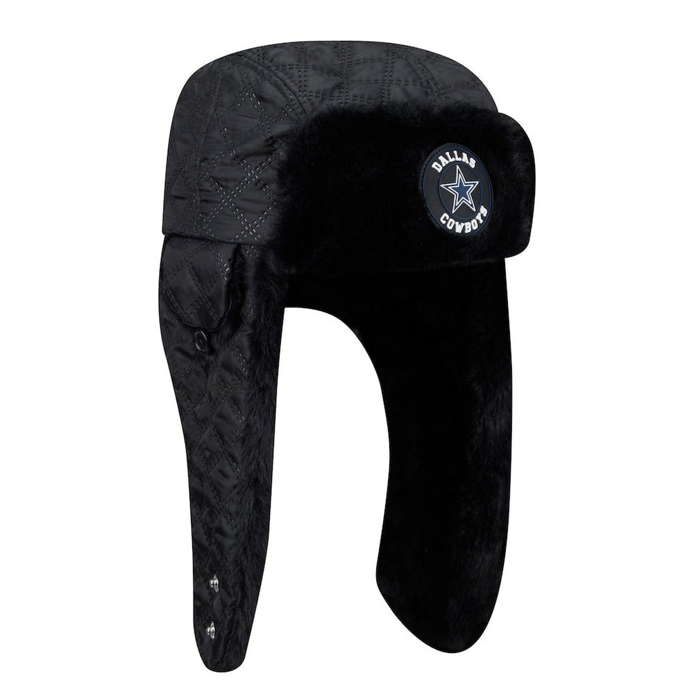 Dallas Cowboys New Era Quilted Trapper Hat - Black sale
