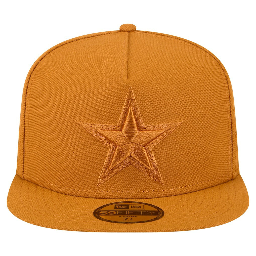 Dallas Cowboys New Era Color Pack A-Frame 59FIFTY Fitted Hat - Brown sale