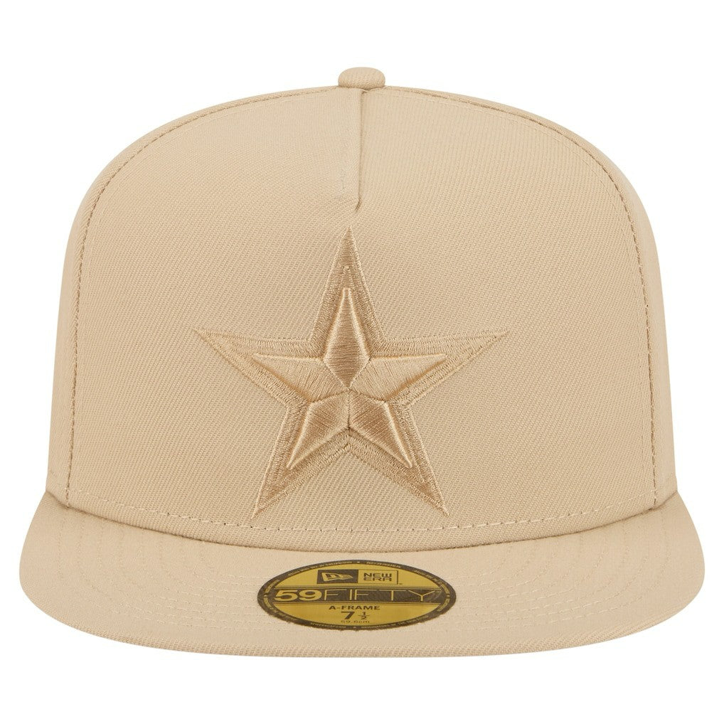 Dallas Cowboys New Era Color Pack A-Frame 59FIFTY Fitted Hat - Light Beige discount