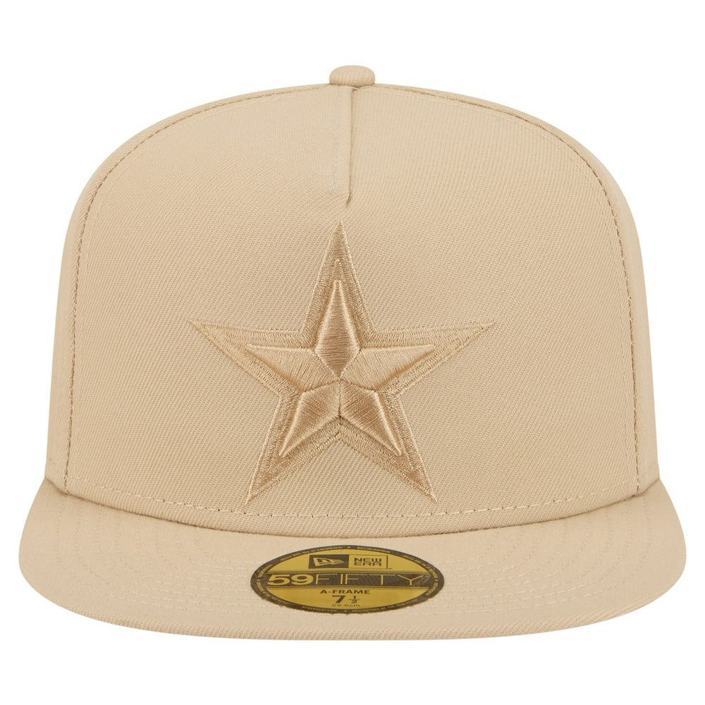 Dallas Cowboys New Era Color Pack A-Frame 59FIFTY Fitted Hat - Light Beige discount