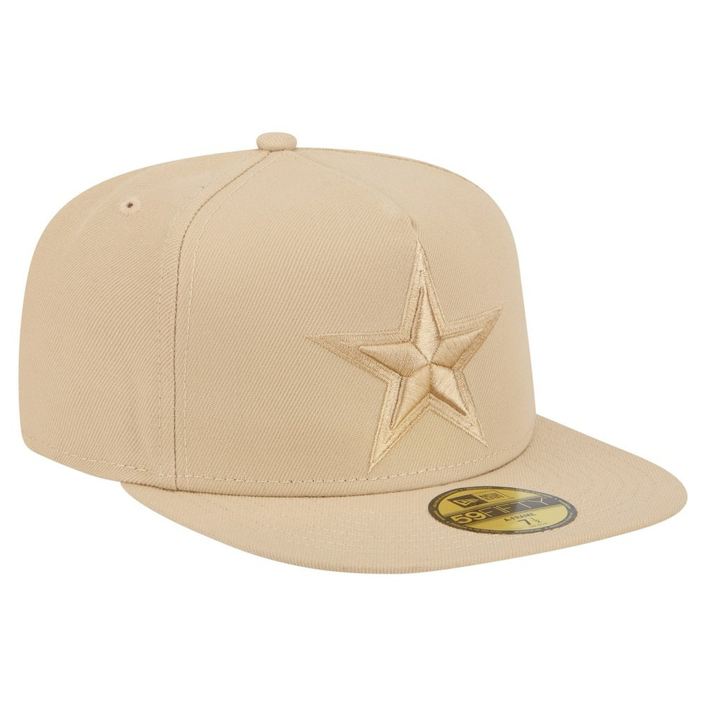 Dallas Cowboys New Era Color Pack A-Frame 59FIFTY Fitted Hat - Light Beige discount