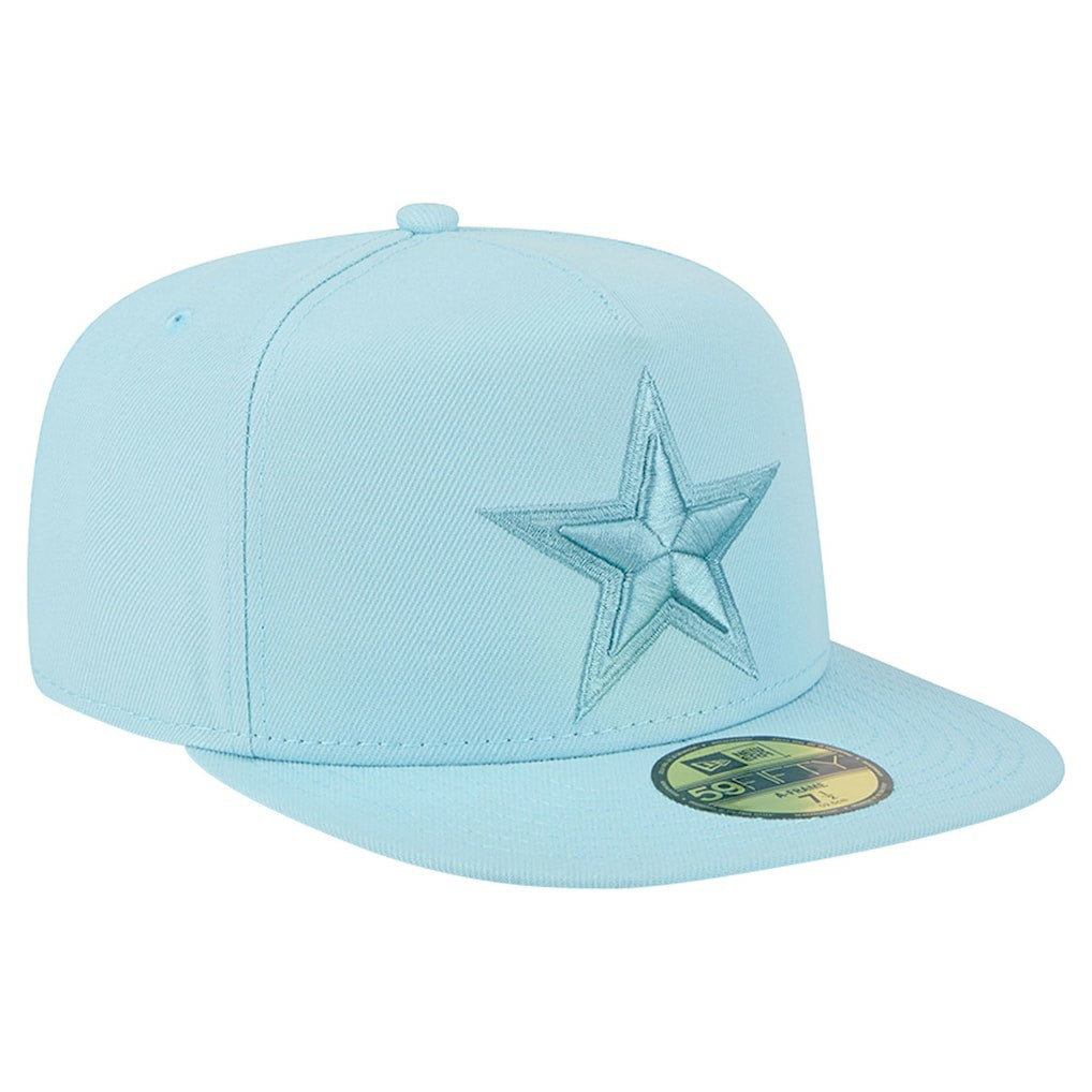 Dallas Cowboys New Era Color Pack A-Frame 59FIFTY Fitted Hat - Light Blue cheap