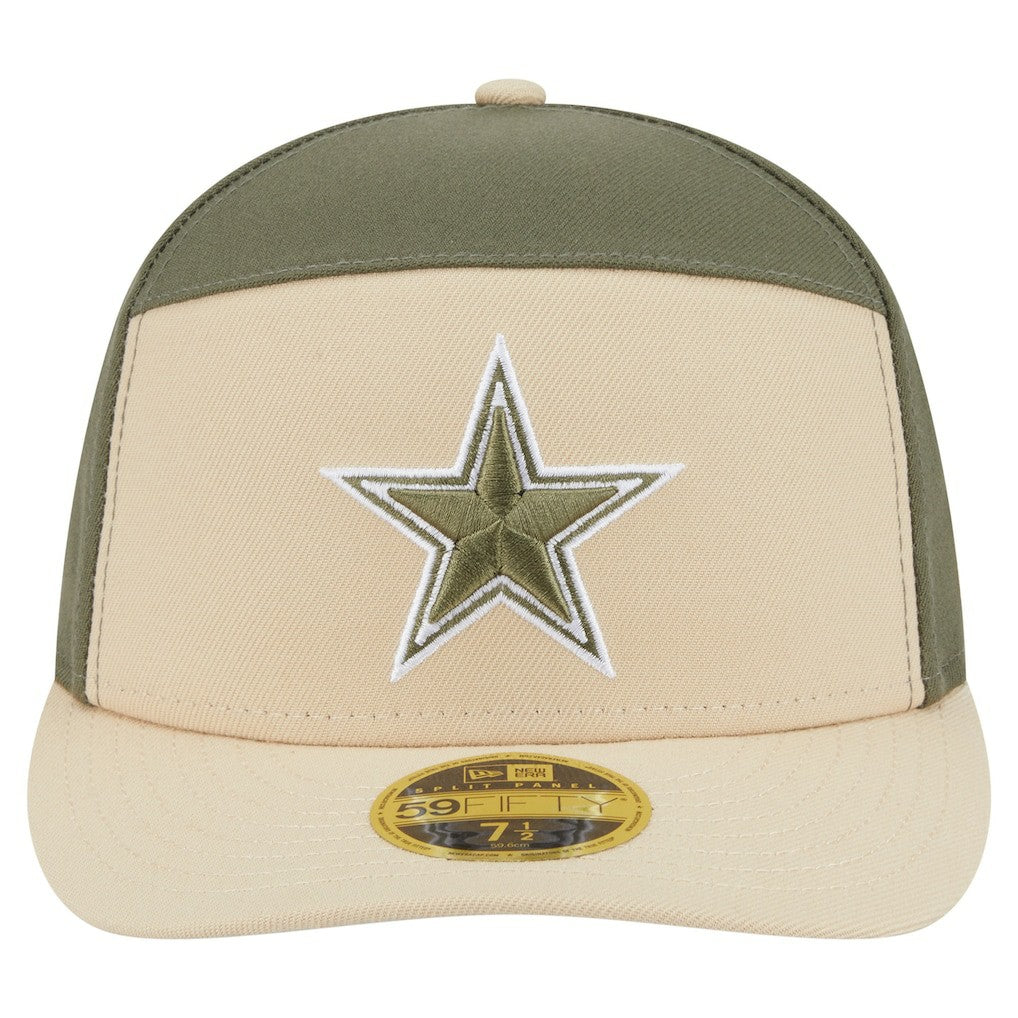 Dallas Cowboys New Era 2-Tone Color Pack Split Panel 59FIFTY Fitted Hat - Light Beige/Olive for sale