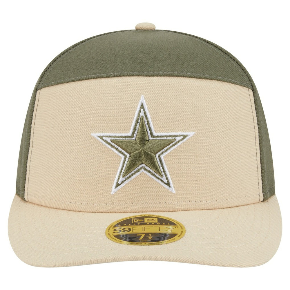 Dallas Cowboys New Era 2-Tone Color Pack Split Panel 59FIFTY Fitted Hat - Light Beige/Olive for sale
