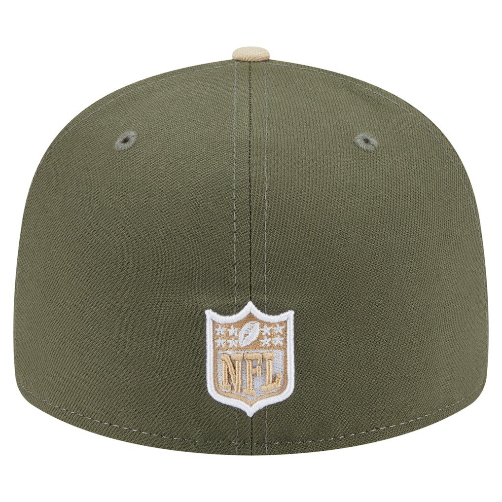 Dallas Cowboys New Era 2-Tone Color Pack Split Panel 59FIFTY Fitted Hat - Light Beige/Olive for sale