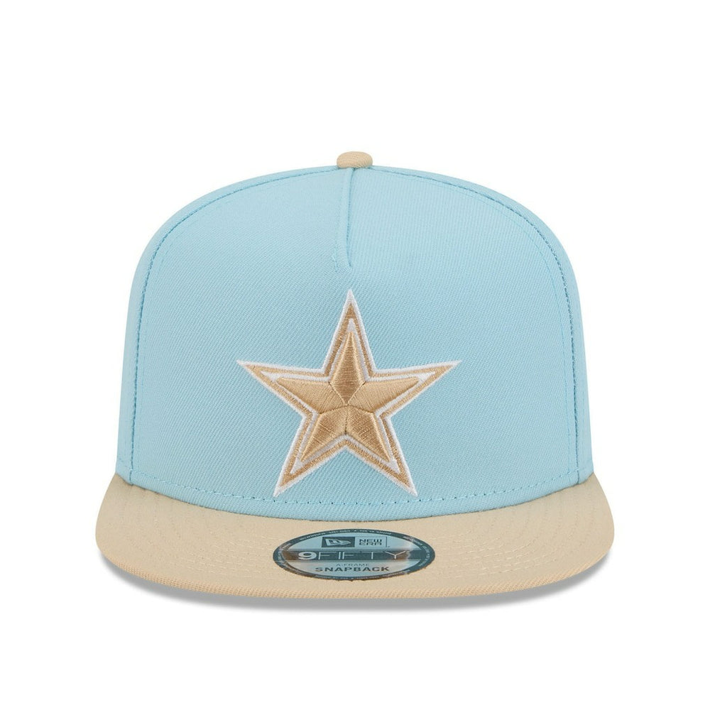 Dallas Cowboys New Era Two-Tone Color Pack A-Frame 9FIFTY Snapback Hat - Light Blue/Brown online