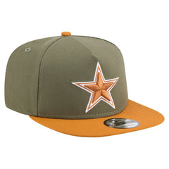 Dallas Cowboys New Era Two-Tone A-Frame 9FIFTY Snapback Hat - Olive/Brown sale