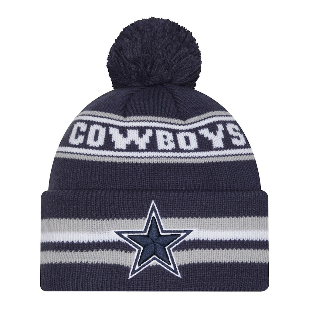 Dallas Cowboys New Era Youth Classic Cuffed Knit Hat with Pom - Navy online