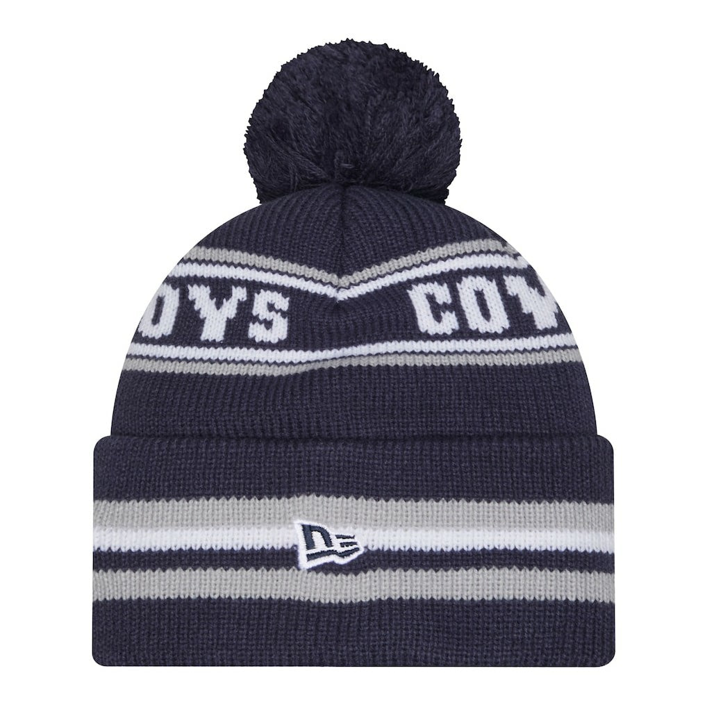 Dallas Cowboys New Era Youth Classic Cuffed Knit Hat with Pom - Navy online