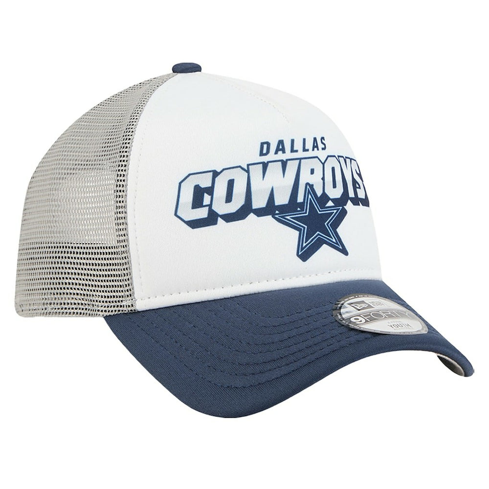 Dallas Cowboys New Era Preschool Streak A-Frame 9FORTY Adjustable Hat - White/Navy outlet