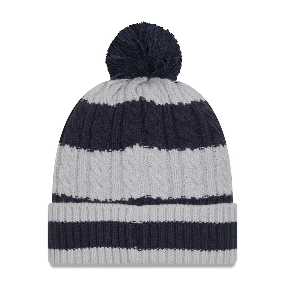 Dallas Cowboys New Era Women's Braided Cuffed Knit Hat with Pom - Navy outlet