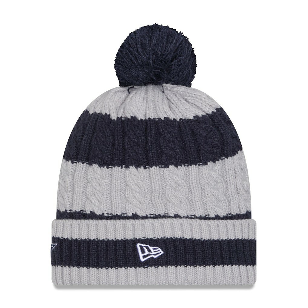 Dallas Cowboys New Era Women's Braided Cuffed Knit Hat with Pom - Navy outlet