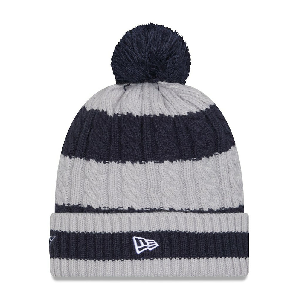 Dallas Cowboys New Era Women's Braided Cuffed Knit Hat with Pom - Navy outlet