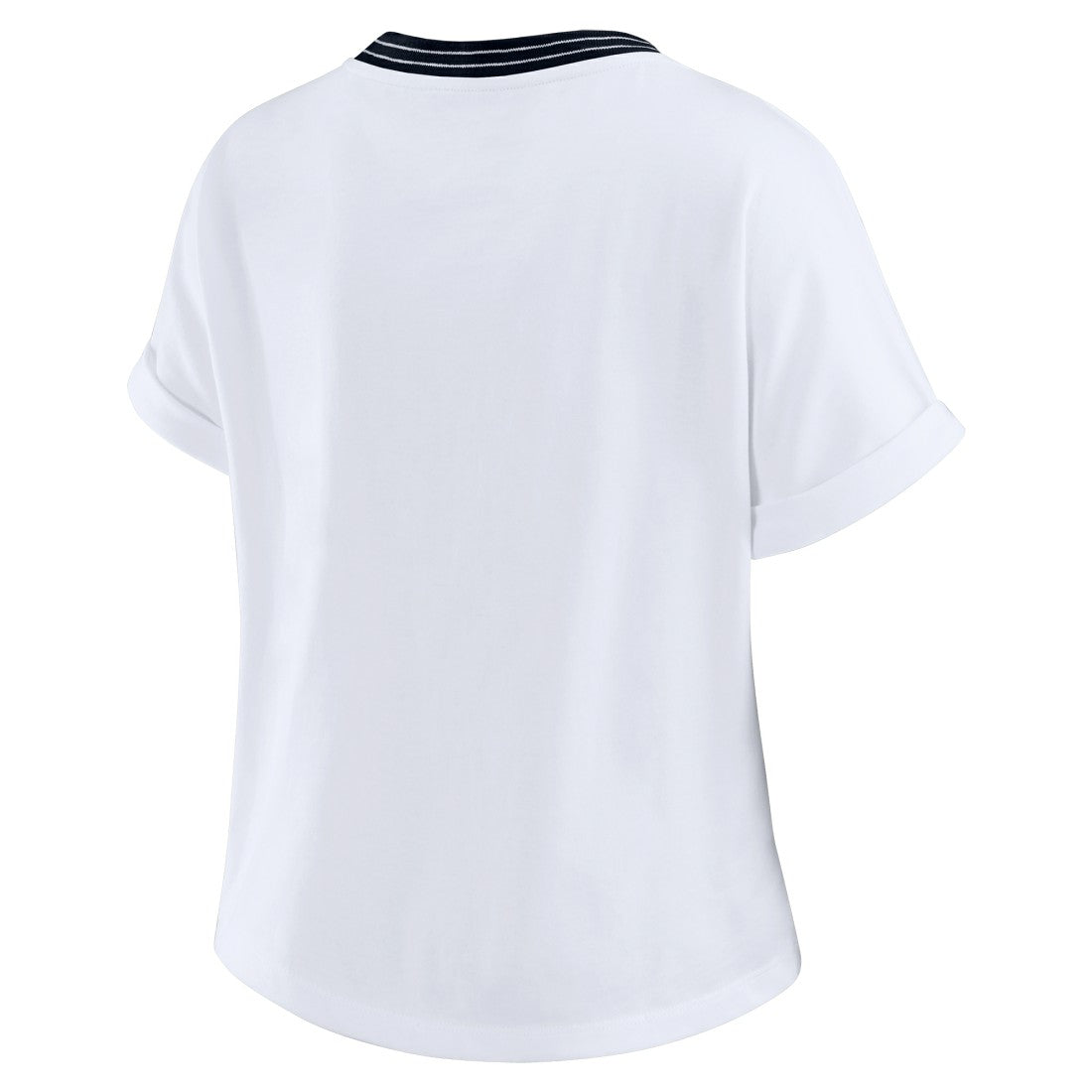 Houston Texans WEAR by Erin Andrews Women's Cropped Center Stripe Dolman T-Shirt - White discount