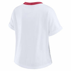 Arizona Cardinals WEAR by Erin Andrews Women's Cropped Center Stripe Dolman T-Shirt - White discount