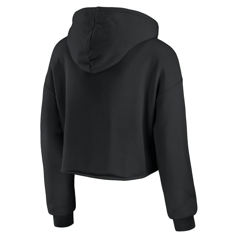 Atlanta Falcons WEAR by Erin Andrews Women's Domestic Cropped Pullover Hoodie - Black cheap