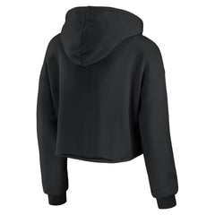Atlanta Falcons WEAR by Erin Andrews Women's Domestic Cropped Pullover Hoodie - Black cheap