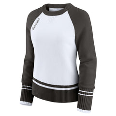 Tampa Bay Buccaneers WEAR by Erin Andrews Women's Colorblock Raglan Sweater - White/Pewter cheap