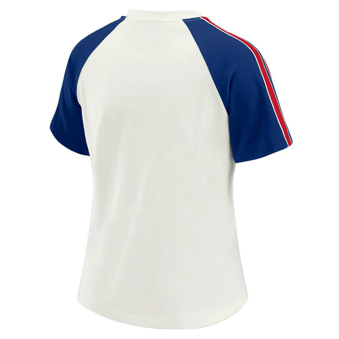 New York Giants WEAR by Erin Andrews Women's Sleeve Stripe Distressed Raglan T-Shirt - White outlet