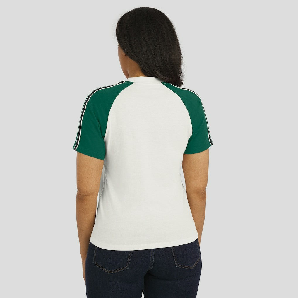 New York Jets WEAR by Erin Andrews Women's Sleeve Stripe Distressed Raglan T-Shirt - White online