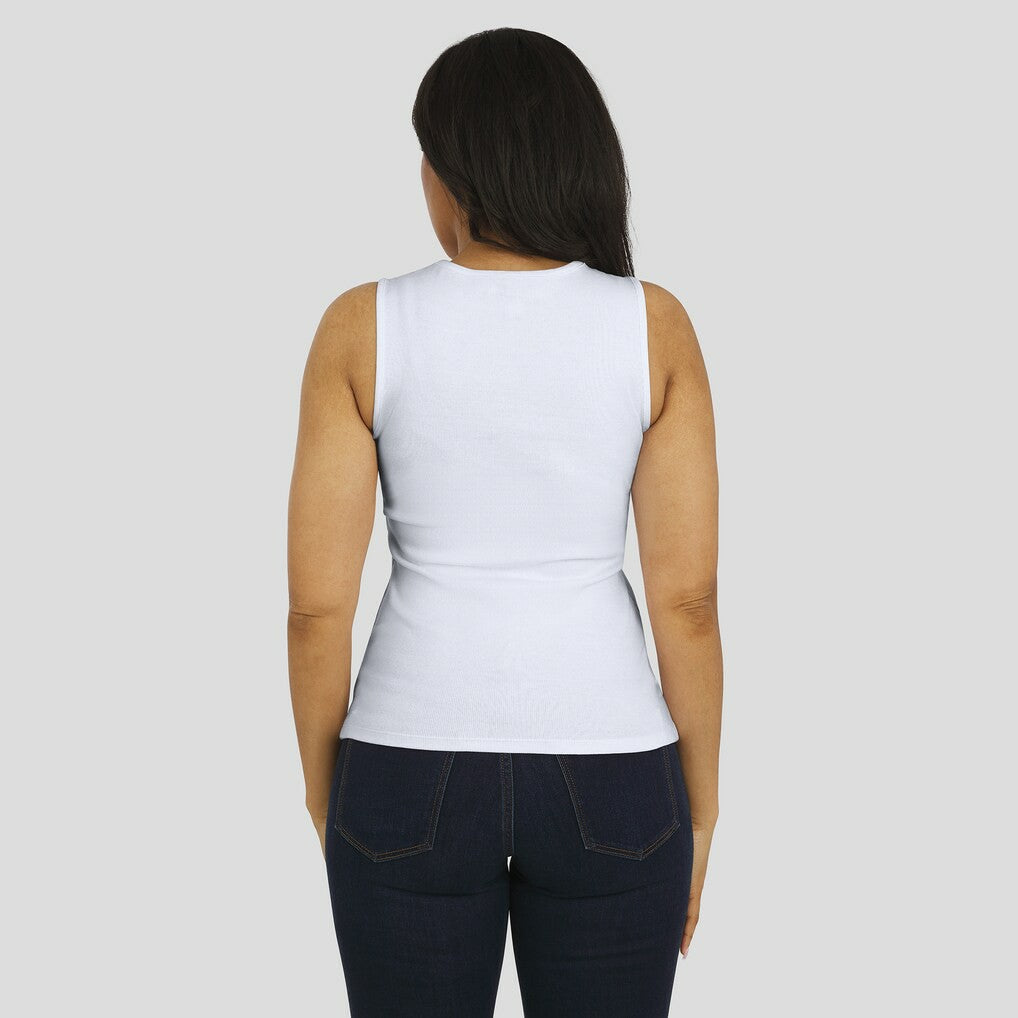 Miami Dolphins WEAR by Erin Andrews Women's Ribbed Graphic Tank Top - White cheap