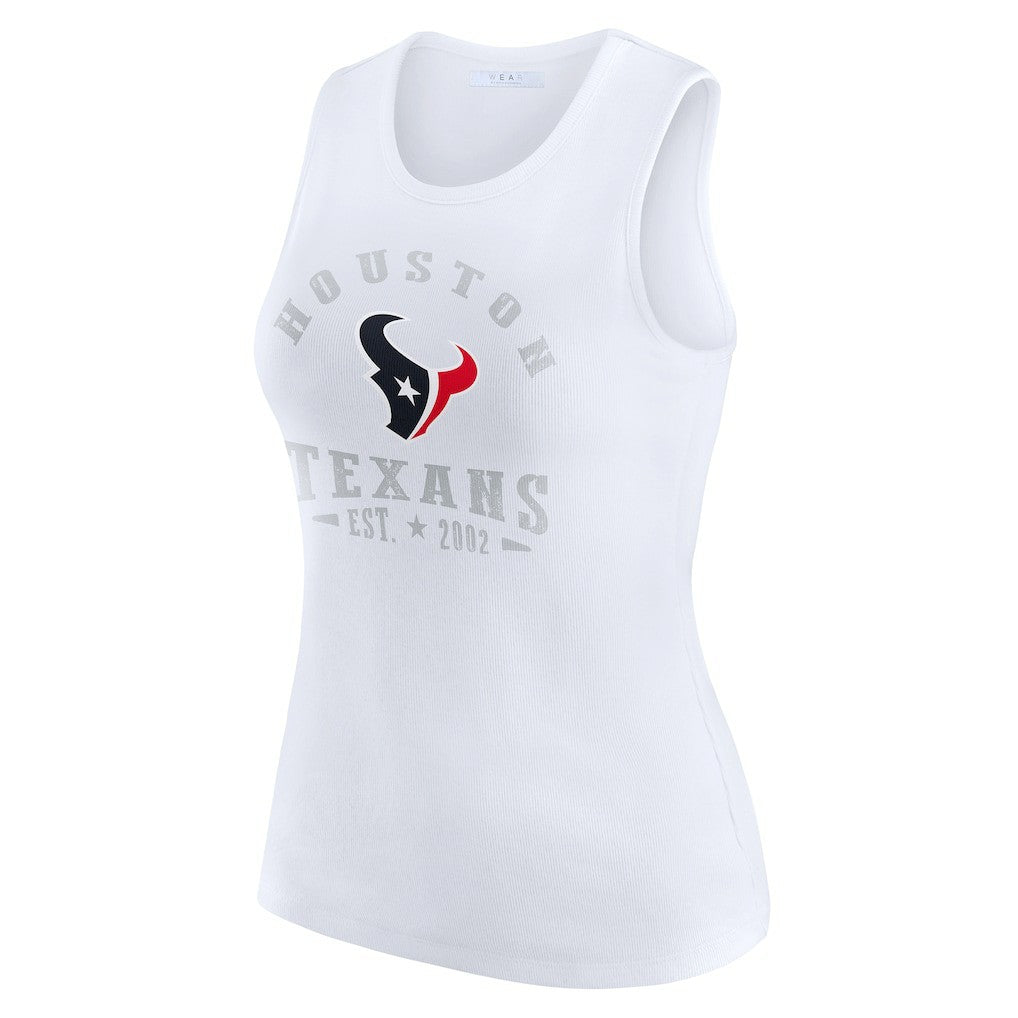 Houston Texans WEAR by Erin Andrews Women's Ribbed Graphic Tank Top - White online