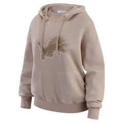 Detroit Lions WEAR by Erin Andrews Women's Washed Pullover Crewdie - Tan online