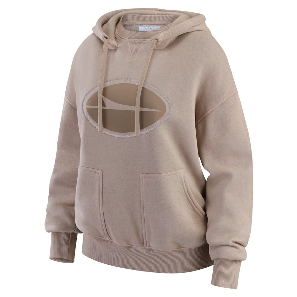 New York Jets WEAR by Erin Andrews Women's Washed Pullover Crewdie - Tan outlet