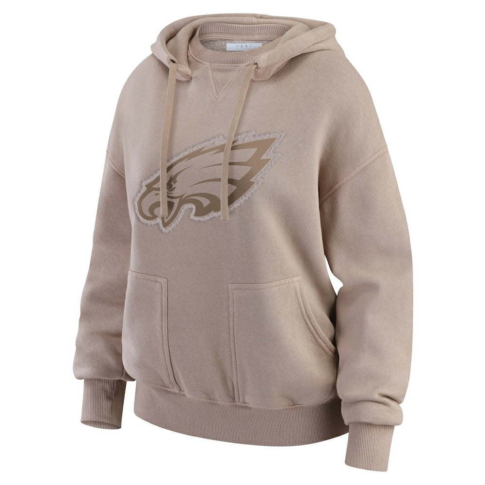 Philadelphia Eagles WEAR by Erin Andrews Women's Washed Pullover Crewdie - Tan online