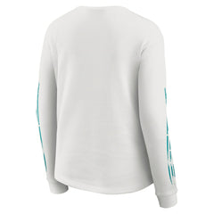 Miami Dolphins WEAR by Erin Andrews Women's Graphic Waffle Long-Sleeve T-Shirt - White online