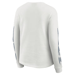 Seattle Seahawks WEAR by Erin Andrews Women's Graphic Waffle Long-Sleeve T-Shirt - White sale