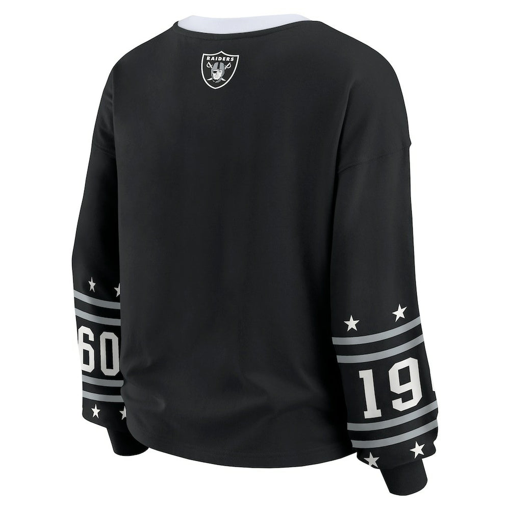 Las Vegas Raiders WEAR by Erin Andrews Women's Sport Long-Sleeve T-Shirt - Black outlet