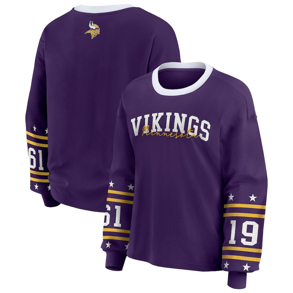 Minnesota Vikings WEAR by Erin Andrews Women's Sport Long-Sleeve T-Shirt - Purple online