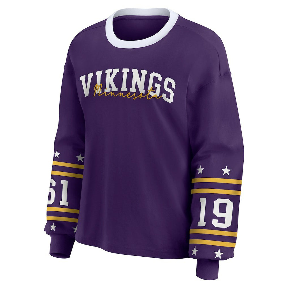 Minnesota Vikings WEAR by Erin Andrews Women's Sport Long-Sleeve T-Shirt - Purple online