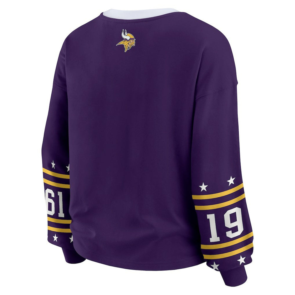 Minnesota Vikings WEAR by Erin Andrews Women's Sport Long-Sleeve T-Shirt - Purple online