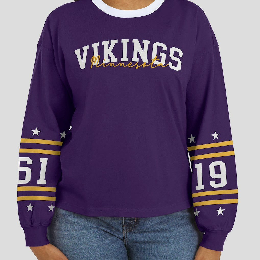 Minnesota Vikings WEAR by Erin Andrews Women's Sport Long-Sleeve T-Shirt - Purple online