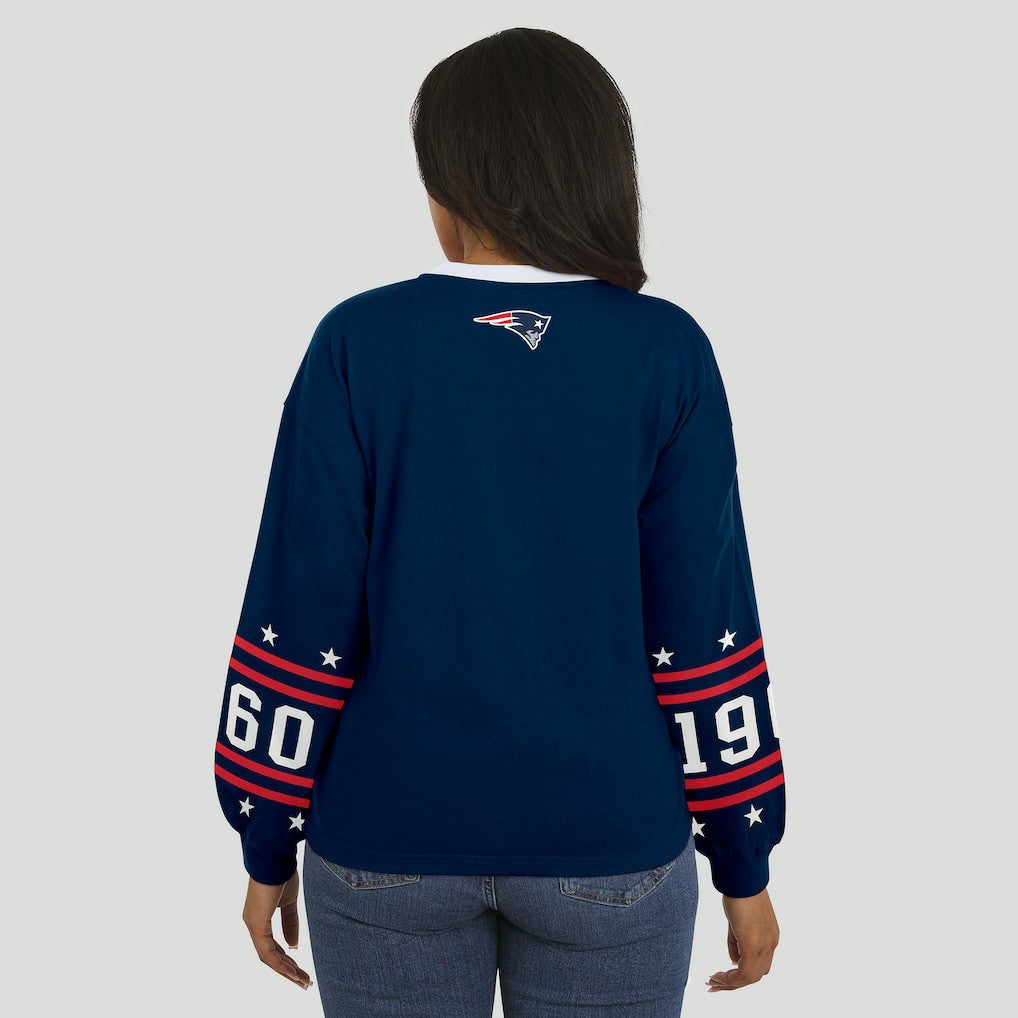 New England Patriots WEAR by Erin Andrews Women's Sport Long-Sleeve T-Shirt - Navy online