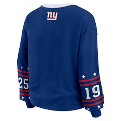 New York Giants WEAR by Erin Andrews Women's Sport Long-Sleeve T-Shirt - Royal discount