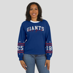 New York Giants WEAR by Erin Andrews Women's Sport Long-Sleeve T-Shirt - Royal discount