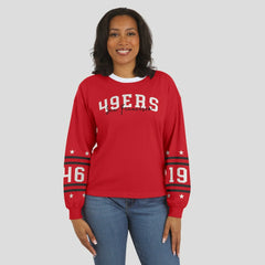 San Francisco 49ers WEAR by Erin Andrews Women's Sport Long-Sleeve T-Shirt - Scarlet outlet