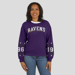 Baltimore Ravens WEAR by Erin Andrews Women's Sport Long-Sleeve T-Shirt - Purple cheap