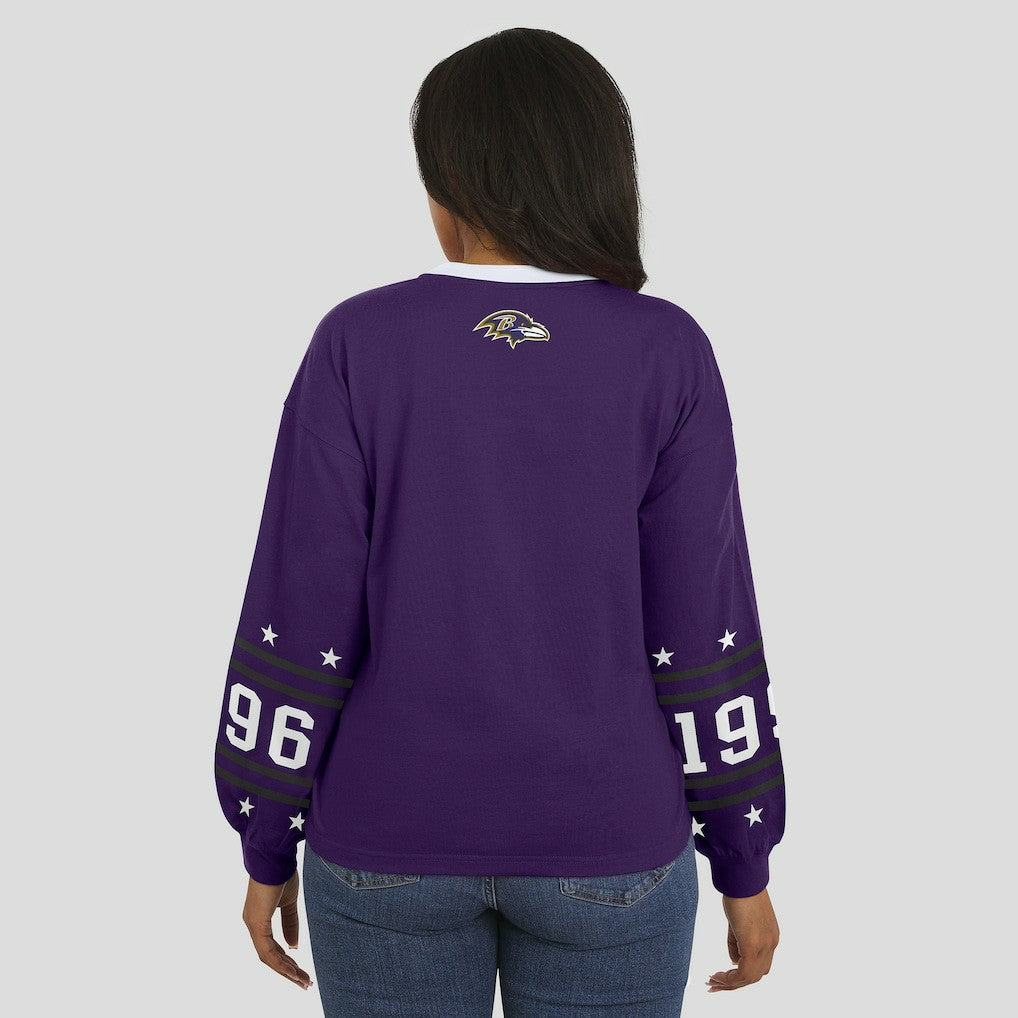 Baltimore Ravens WEAR by Erin Andrews Women's Sport Long-Sleeve T-Shirt - Purple cheap