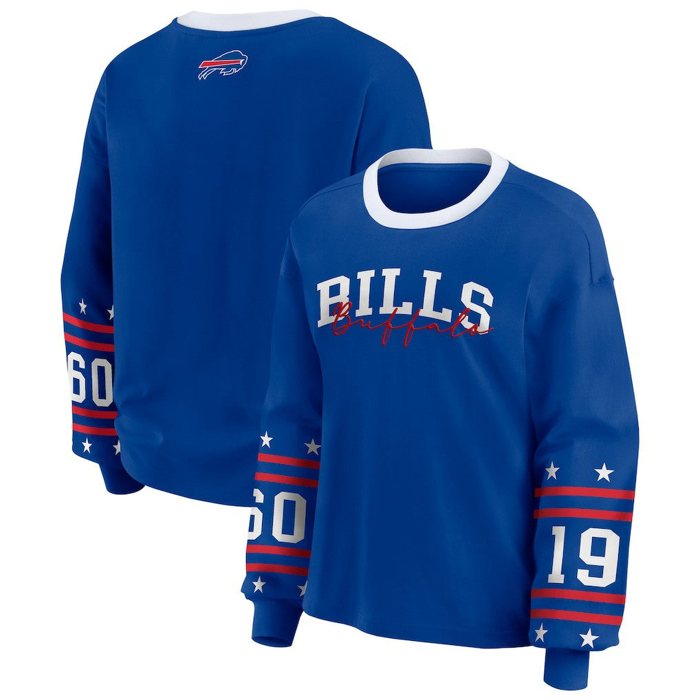 Buffalo Bills WEAR by Erin Andrews Women's Sport Long-Sleeve T-Shirt - Royal for sale