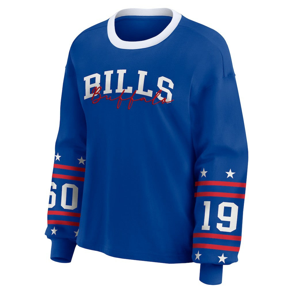 Buffalo Bills WEAR by Erin Andrews Women's Sport Long-Sleeve T-Shirt - Royal for sale