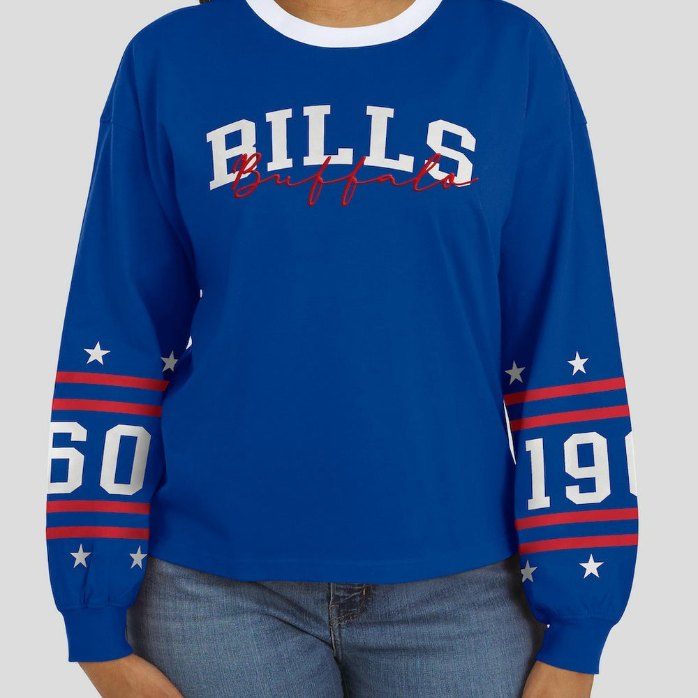Buffalo Bills WEAR by Erin Andrews Women's Sport Long-Sleeve T-Shirt - Royal for sale