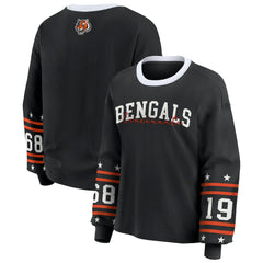 Cincinnati Bengals WEAR by Erin Andrews Women's Sport Long-Sleeve T-Shirt - Black sale