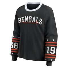 Cincinnati Bengals WEAR by Erin Andrews Women's Sport Long-Sleeve T-Shirt - Black sale