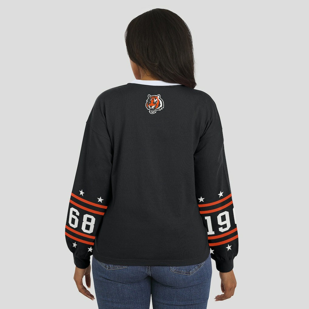 Cincinnati Bengals WEAR by Erin Andrews Women's Sport Long-Sleeve T-Shirt - Black sale
