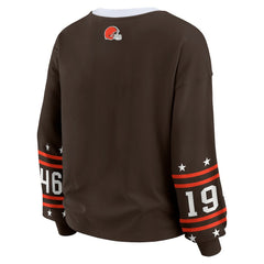 Cleveland Browns WEAR by Erin Andrews Women's Sport Long-Sleeve T-Shirt - Brown online