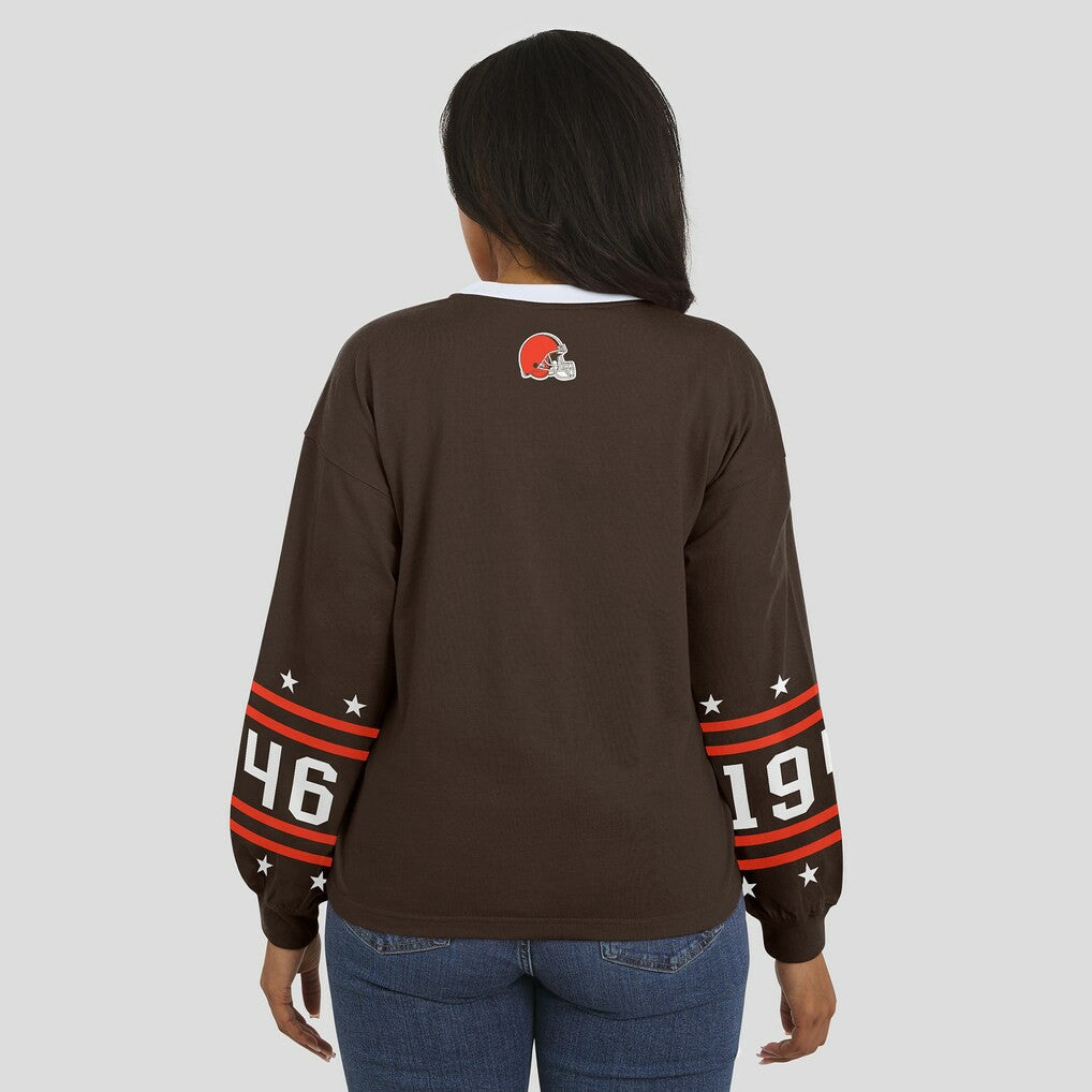 Cleveland Browns WEAR by Erin Andrews Women's Sport Long-Sleeve T-Shirt - Brown online